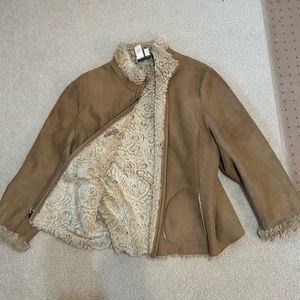 VINTAGE faux fur suede jacket